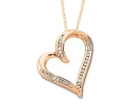 Bevilles Jewellery 9ct Rose Gold Diamond Necklace offer