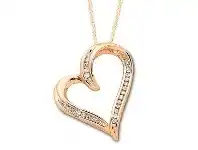 9ct Rose Gold Diamond Necklace