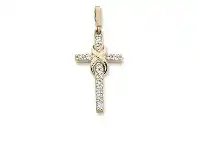Bevilles Jewellery Infinity and Cross Pendant in 9ct Yellow Gold offer
