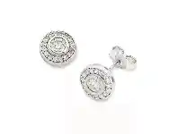 Bevilles Jewellery 9ct White Gold Cubic Zirconia Stud Earrings offer
