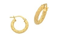 Bevilles Jewellery 9ct Yellow Gold Silver Filled Hoop Earrings offer