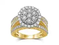 Bevilles Jewellery 9ct Yellow Gold 1.50ct Diamond Ring offer