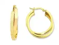 Bevilles Jewellery 9ct Yellow Gold Silver Filled Hoop Earrings offer
