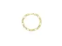 Bevilles Jewellery 9ct Yellow Gold Silver Infused 1/3 Figaro Bracelet offer