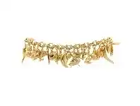Bevilles Jewellery 9ct Yellow Gold Silver Filled Charm Bracelet offer