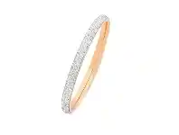 Rose Stainless Steel Pave Crystal Bangle 70mm