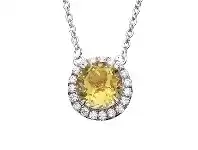 Rebecca Sloane Sterling Silver Citrine Necklace