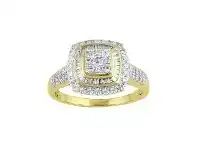 9ct Yellow Gold Ring with 1.00ct of Diamonds