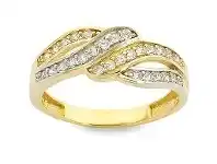 Bevilles Jewellery 9ct Two Tone Gold Cubic Zirconia Ring offer