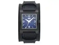 Bevilles Jewellery Jag Gents Black Leather Cuff Band Watch Model- J1466 offer