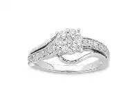 Bevilles Jewellery 9ct White Gold Diamond Ring 0.68ct offer