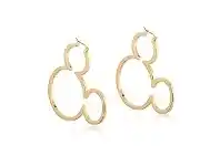 Bevilles Jewellery Disney Mickey Mouse Outline Hoop Earrings offer