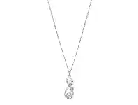 Vertical Infinity Sterling Silver Necklace