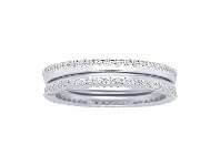 Bevilles Jewellery Sterling Silver Cubic Zirconia Side Set Ring offer