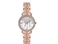 Bevilles Jewellery Roberto Carati Lauren Crystal Face Rose Tone Watch offer