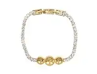 Bevilles Jewellery Tree of Life Crystal Tennis Bracelet in Stainless Steel offer