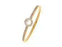 Bevilles Jewellery Crystal Locket Bangle in Yellow Stainless Steel offer