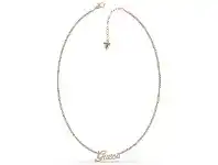 Bevilles Jewellery Guess Logo Power Rose Gold Plated 45cm Guess Lettering Necklace offer