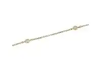 Bevilles Jewellery 9ct Yellow Gold Silver Infused Cubic Zirconia Bracelet offer