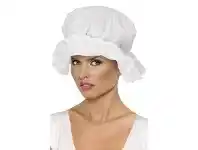 The Party People Shop Hat - Mop Cap, White Lace offer