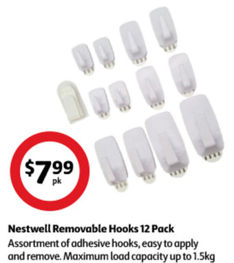 Coles Nestwell Removable Hooks 12 Pack offer
