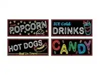 Cardboard Cutouts - Neon Food 4 pk