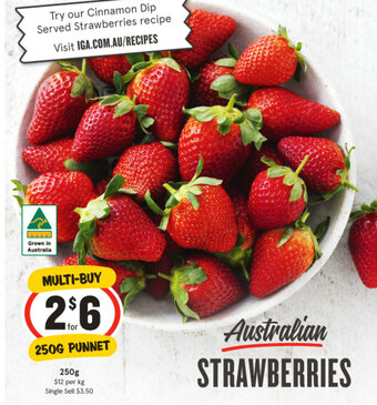 IGA Australian STRAWBERRIES offer