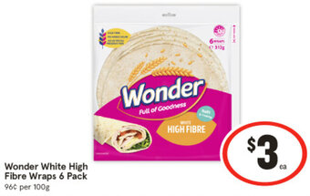 IGA Wonder White High Fibre Wraps 6 Pack offer