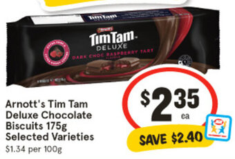 IGA Arnott's Tim Tam Deluxe Chocolate Biscuits 175g Selected Varieties offer
