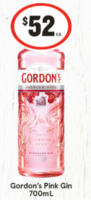 Gordon's Pink Gin 700mL