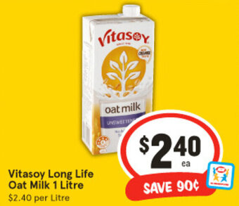 IGA Vitasoy Long Life Oat Milk 1 Litre offer