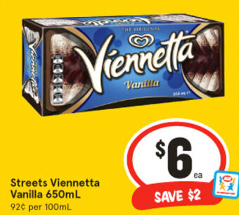 IGA Streets Viennetta Vanilla 650mL offer