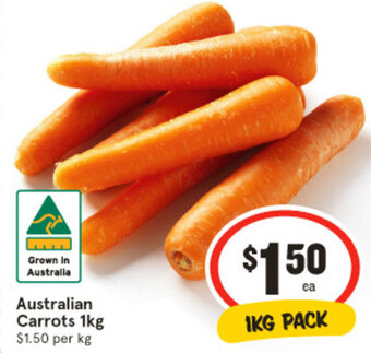 IGA Australian Carrots 1kg offer