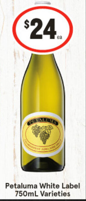 IGA Petaluma White Label 750mL Varieties offer