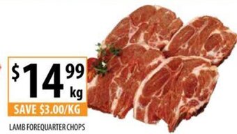 Supabarn LAMB FOREQUARTER CHOPS offer