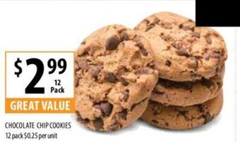 Supabarn CHOCOLATE CHIP COOKIES 12 pack offer