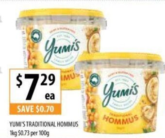 Supabarn YUMI'S TRADITIONAL HOMMUS 1kg offer