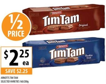 Supabarn ARNOTTS TIM TAM SELECTED VARIETIES 160/200g offer