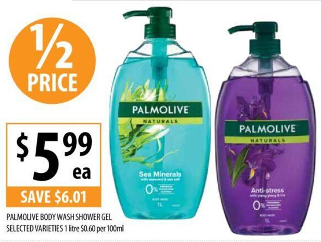 PALMOLIVE BODY WASH SHOWER GEL SELECTED VARIETIES 1 litre offer at Supabarn