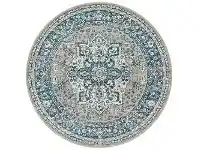 LivingStyles Babylon Oriana Bohemian Round Rug, 200cm, Blue offer
