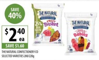 Supabarn THE NATURAL CONFECTIONERY CO SELECTED VARIETIES 200/220g offer