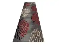 LivingStyles Legacy Coral Modern Runner Rug, 80x300cm, Grey offer