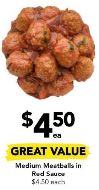 Drakes Medium Meatballs in Red Sauce offer