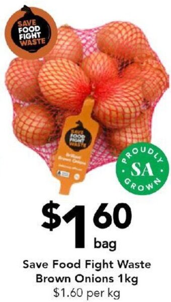 Drakes Save Food Fight Waste Brown Onions 1kg offer