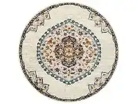 LivingStyles Babylon Chantilly Bohemian Round Rug, 240cm, White offer