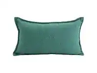 LivingStyles Farra Linen Lumbar Cushion, Green offer