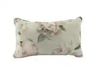 LivingStyles White Peony Velvet Lumbar Cushion offer