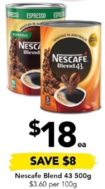 Drakes Nescafe Blend 43 500g offer