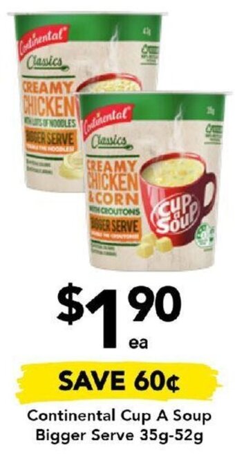 Drakes Continental Cup A Soup Bigger Serve 35g-52g offer