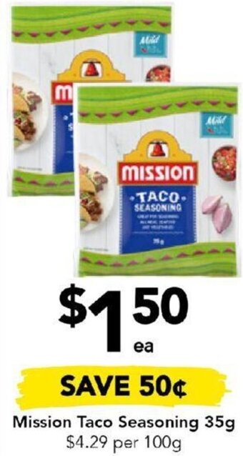 Drakes Mission Taco Seasoning 35g offer